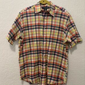 Men’s button down short sleeve Ralph Lauren M